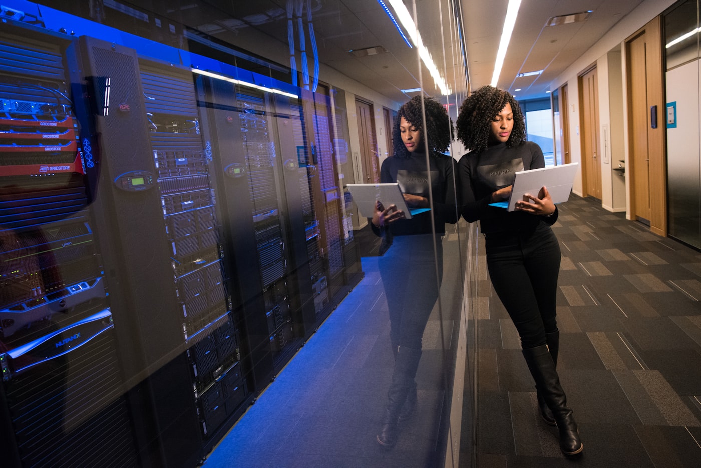 Business analyst using tablet with charts